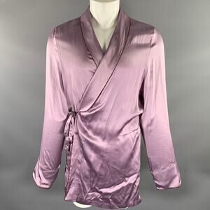 ANN DEMEULEMEESTER Size M Purple Violet Silk Robe
